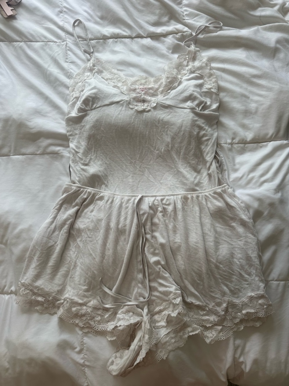 Victoria secret Lace-Trim Ivory Women’s pajama set
